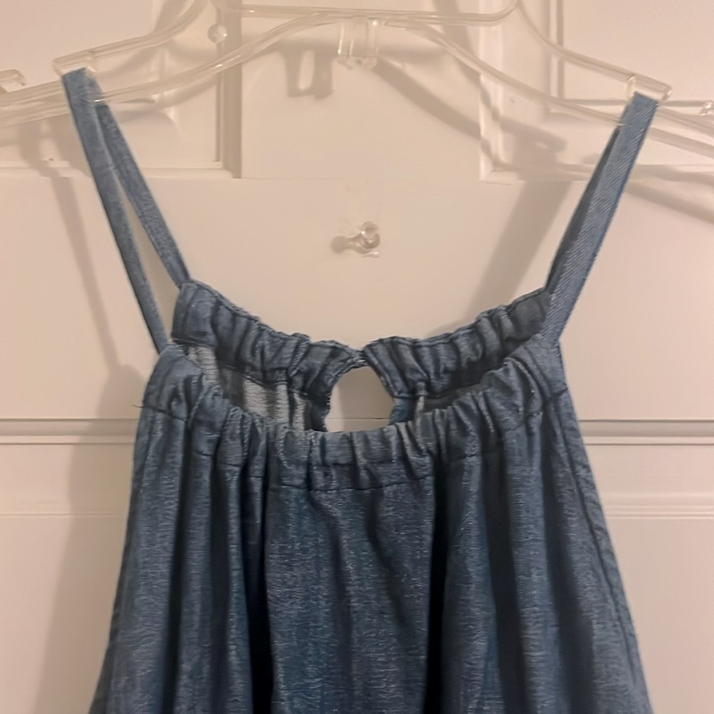 Old Navy halter denim dress. Size medium. - Picture 2 of 6